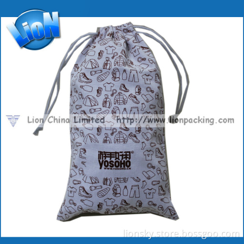 Promitional Cotton Burlap Gift Bag Printing Various Patterns (R-114)
